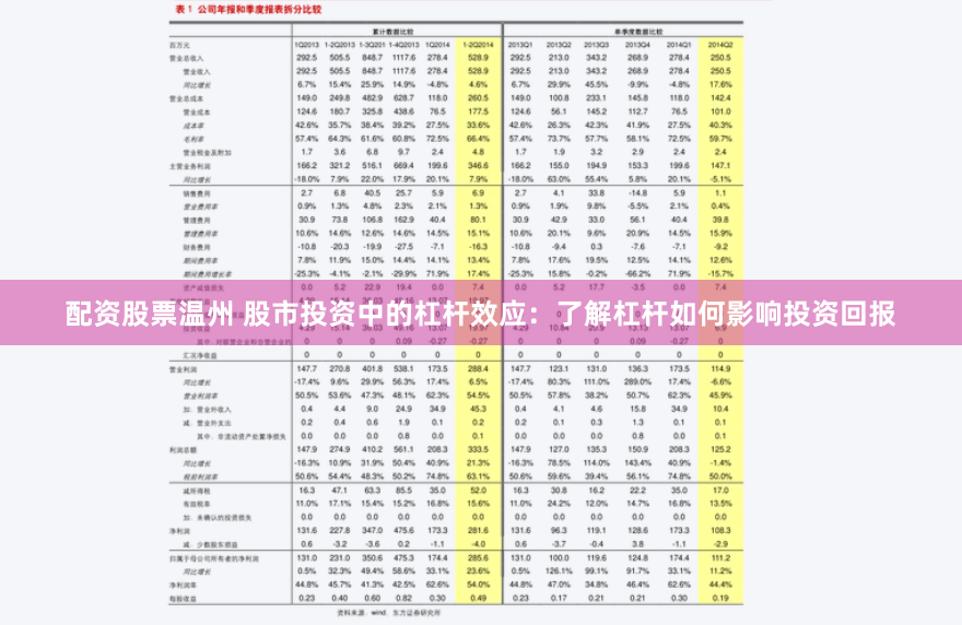 配资股票温州 股市投资中的杠杆效应：了解杠杆如何影响投资回报