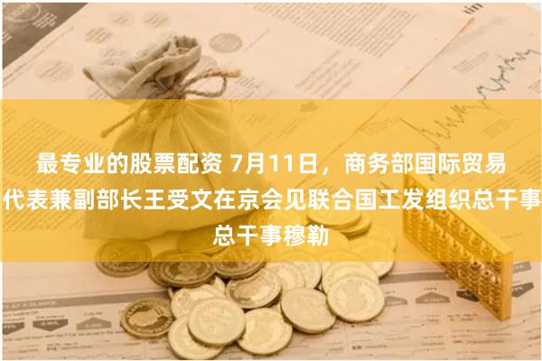 最专业的股票配资 7月11日，商务部国际贸易谈判代表兼副部长王受文在京会见联合国工发组织总干事穆勒