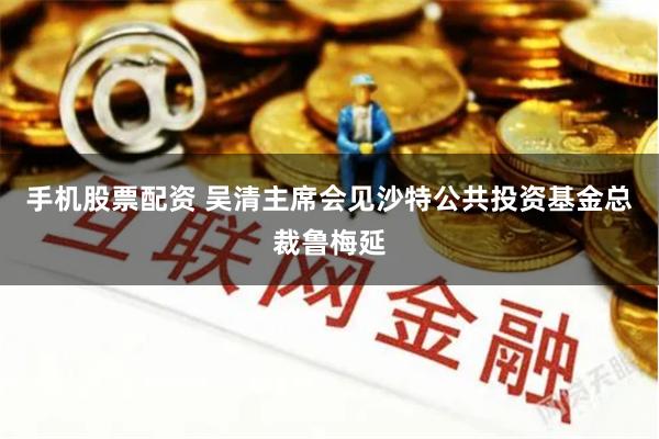 手机股票配资 吴清主席会见沙特公共投资基金总裁鲁梅延